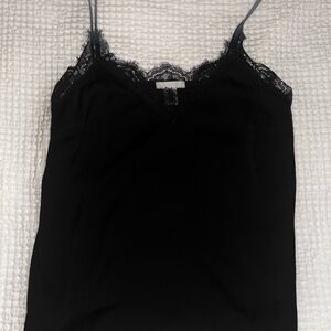 H&M Black Lace Trim Cami Top